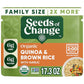 SEEDS OF CHANGE Organic Quinoa & Brown Rice with Garlic Family Size, Organic Food, 17.3 oz Pouch (Pack of 6)