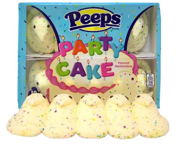 Peeps Easter Marshmallow Chicks, Variety Pack, 10 Count (Assorted Flavors & Colors) (3 Count, Party Cake Chicks Marshmallow Peep