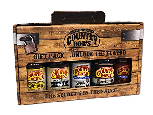 Country Bobs Seasoning & Rub Variety Pack - All Purpose, Original BBQ, Sweet Honey BBQ Sauce, 75 Ounce (Pack of 5)