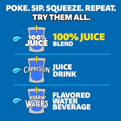Capri Sun 100% Juice Naturally Flavored 100% Apple Juice 6 Fl Oz (Pack of 10), Packaging May Vary