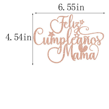 Keoysek Spanish Feliz Cumpleanos Mama Cake Topper, Mom Happy Birthday, Best Mom Ever, Happy Mothers Day, Mom Birthday Party Deco