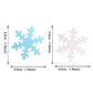 YCTHUNFISH 50 Pack Edible Snowflake Cupcake Toppers, Paper Wafer Decorations for Winter, Baby Shower & Kids Birthday Party, White/Blue