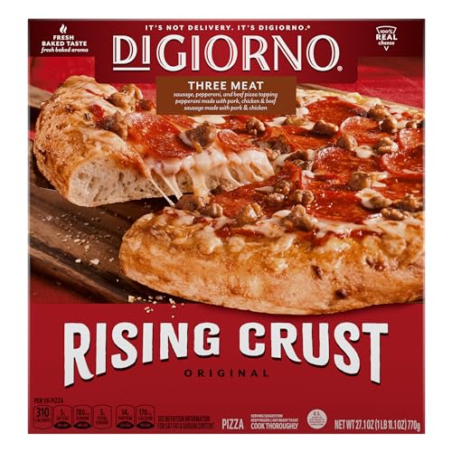 Digiorno Frozen Pizza, Rising Crust Three Meat Pizza, 27.1Oz (Frozen) 27.1 oz