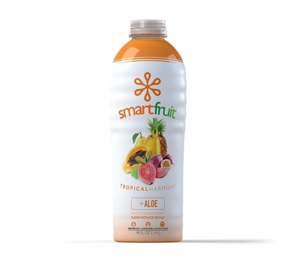 Smartfruit Tropical Harmony + Aloe, 100% Real Fruit Pur  E, Non-Gmo, No Additives, Vegan - 48 Fl. Oz
