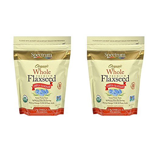 Spectrum Essential Flaxseed Organic Whole 15 Ounce (2 Pack)