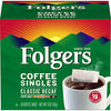 Folgers Coffee Singles Classic Decaf Medium Roast Coffee, 19 Single Serve Coffee Bags