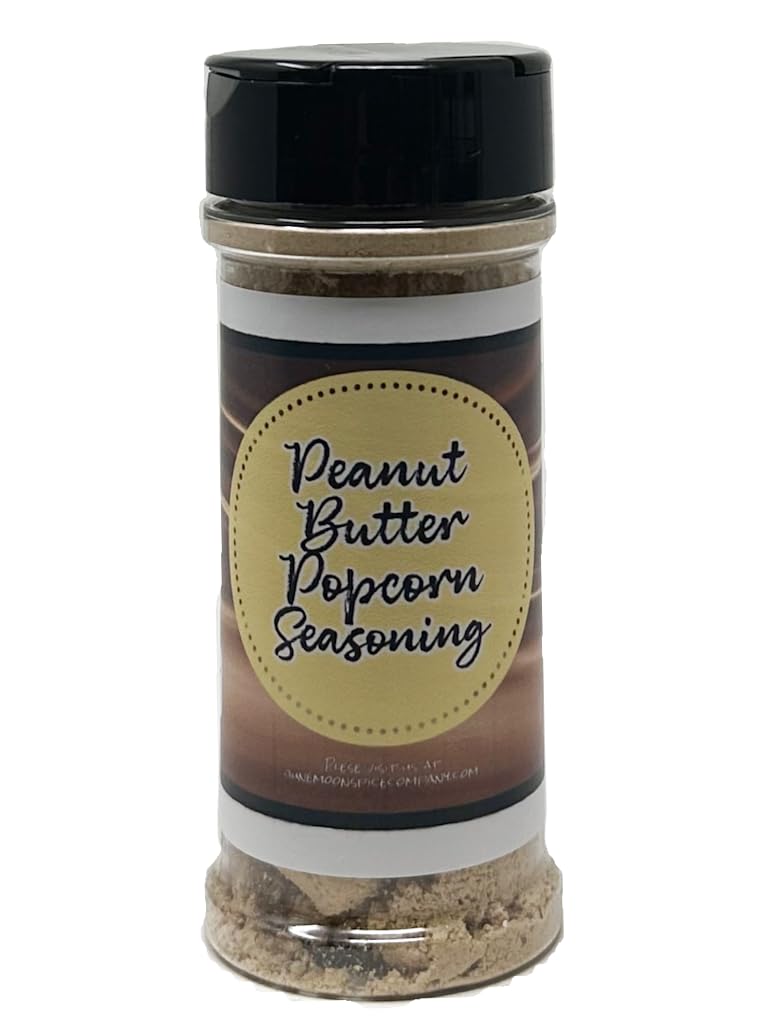 Enhanced | Peanut Butter Popcorn Seasoning | Large Shaker | Calorie Free | Fat Free | Saturated Fat Free | Cholesterol Free | Crafted In Small Batches | Peanut Butter Popcorn Seasoning – Indulge In A Creamy, Nutty Flavor!
