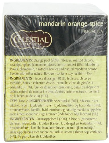 Celestial Seasonings Tea Herb Mandarin Orange Spice Bag, 20 Ct