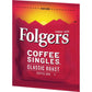 Folgers Coffee Singles Classic Medium Roast Coffee Bags 19 Count (Pack Of 6)