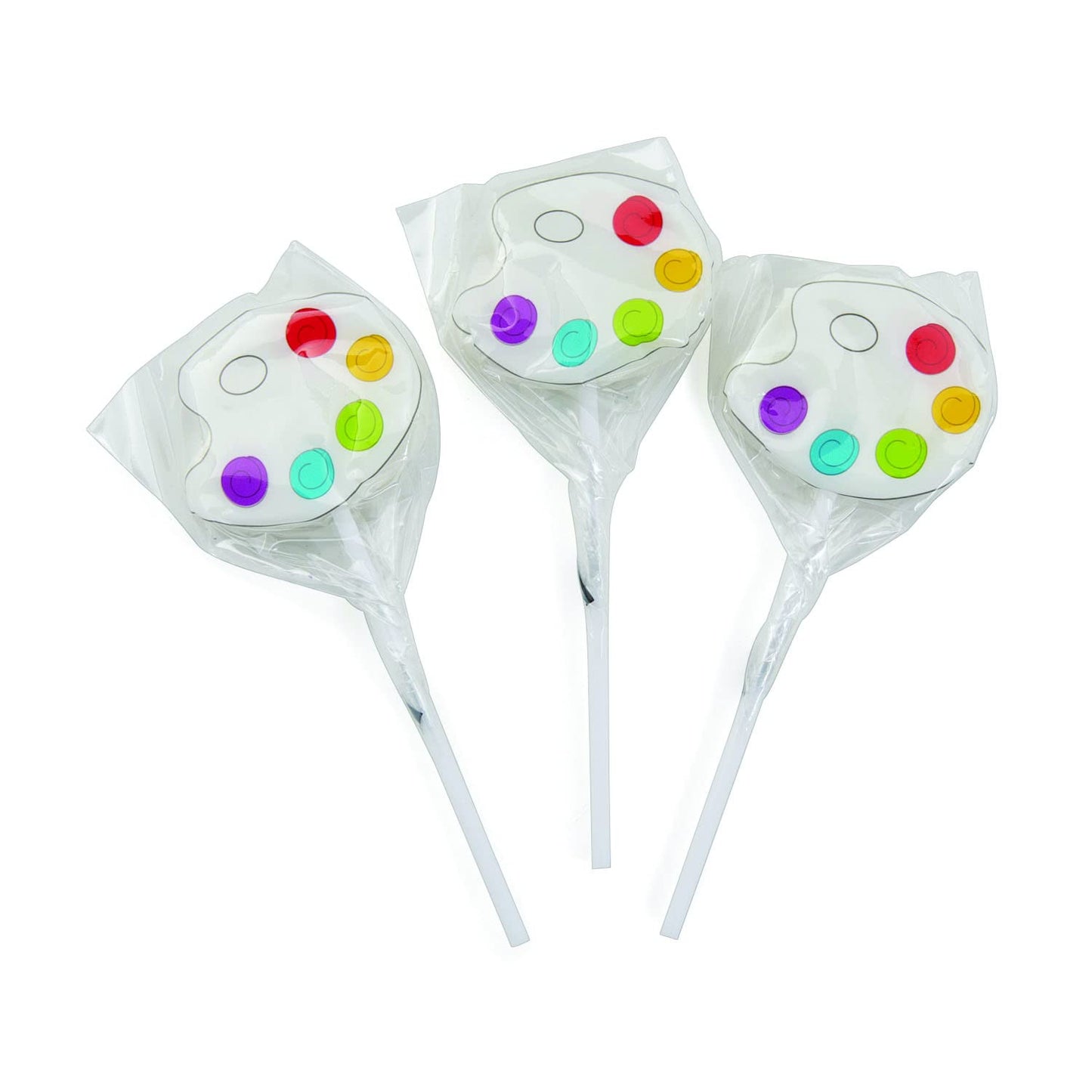 Novelty Themed Individually Wrapped Lollipops, 12 Pieces, Little Artist, Paint Party Favors