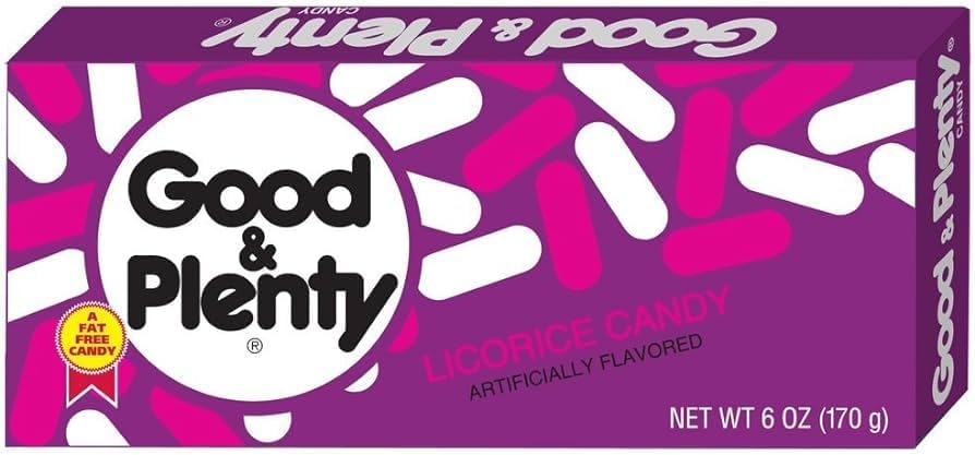 Good and Plenty - Pack of 3 - Licorice Flavored Candy - Theatre Box Size - Nostalgic Candy - Perfect for Snacking and Sharing