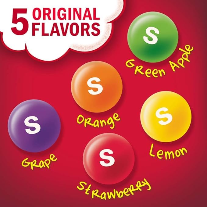Skittles Original Flavor Candy Coated Fruit Chew Fun Size 1 Lbs Individually Wrapped Bulk Party Assortment 25+ Bite Size Mini Pa