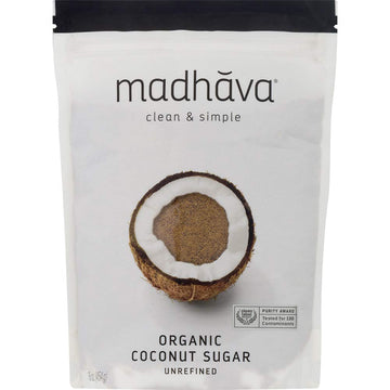 Madhava Organic Coconut Sugar, Natural Sweetener, 1LB (Pack of 6), Vegan, Non-GMO