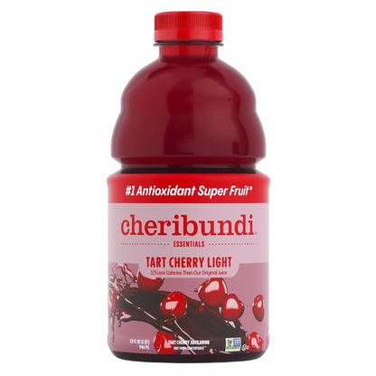 Cheribundi 100% Tart Cherry Juice Light | Low Calorie & Reduced Sugar Tart Cherry Juice | Athletes Recovery Drink | Promotes Res