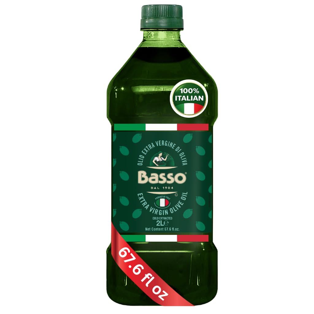 BASSO 1904 100% Italian Extra Virgin Olive Oil (EVOO), Cold-Extracted (Below 27C), Coratina-Carolea-Ogliarola, Calabria & Puglia