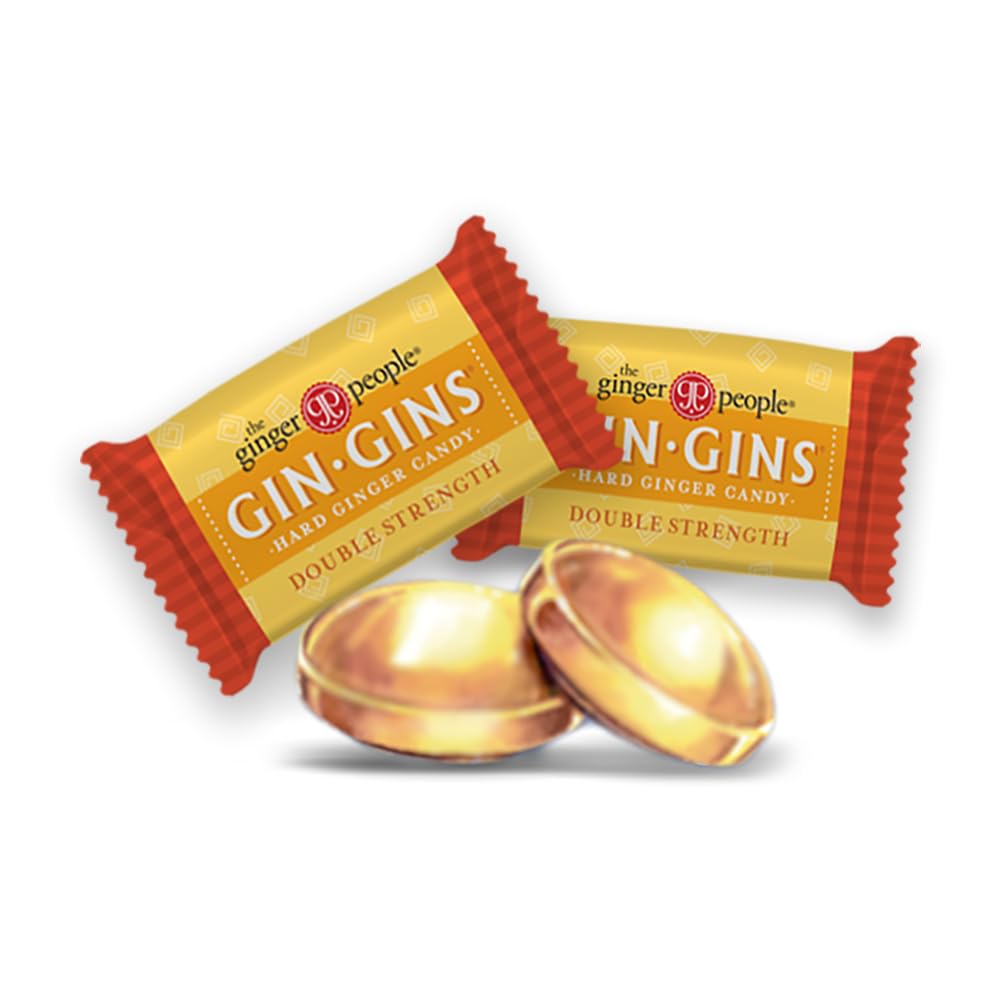 The Ginger People Hard Ginger Candy, Double Strength, 3 Ounce, Pack of 12