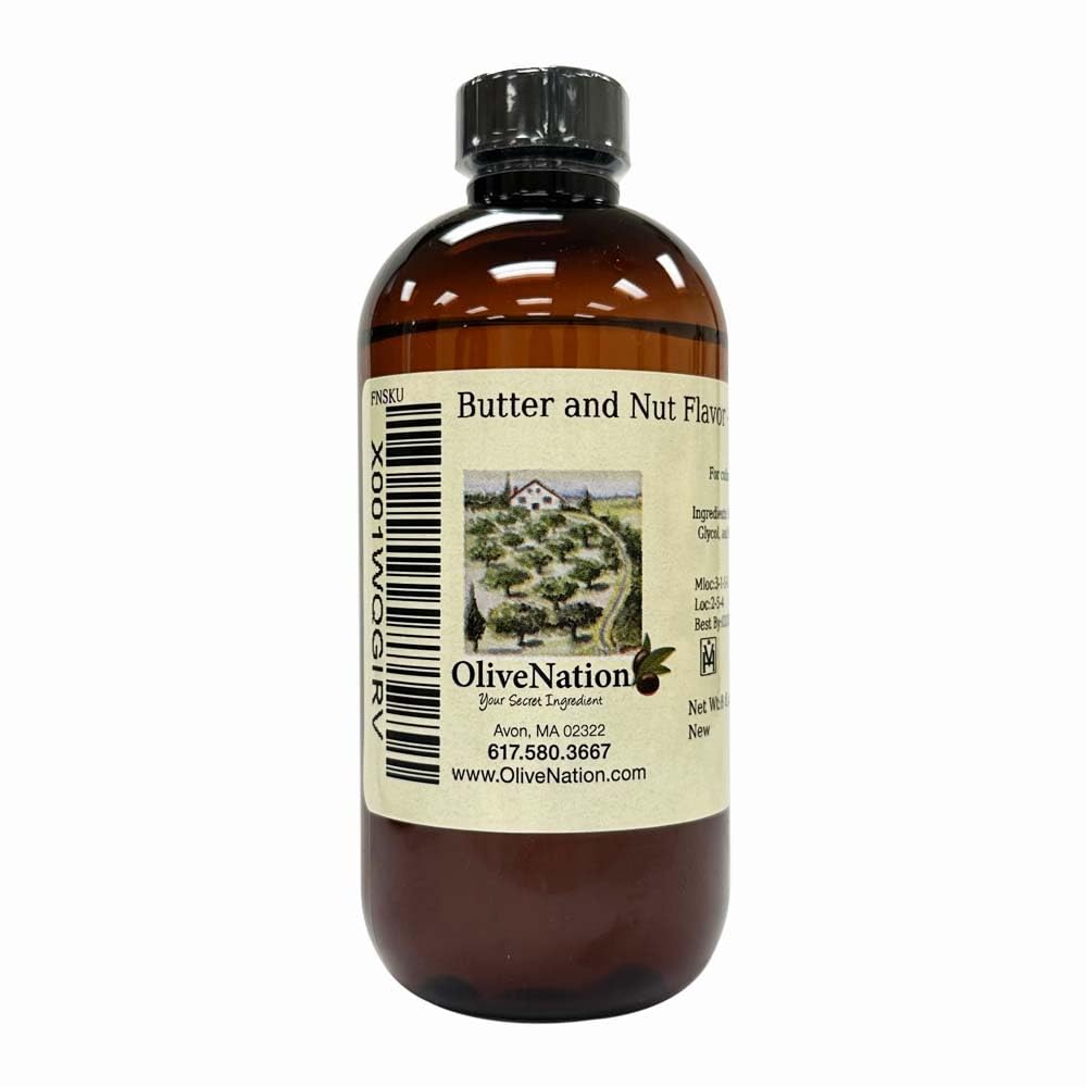 OLIVENATION Butternut Flavoring for Baked Goods & Beverages, Non-GMO, Gluten Free, Vegan - 4 oz