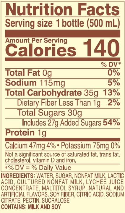 CALPICO Lychee - Smooth, Creamy & Refreshing Non-Carbonated Beverage, Sweet and Tangy, Japanese Lactic Acid Drink, 16.9 Fl oz (P