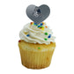 GRAPHICS & MORE Cupcake Picks Set of 6, Acrylic, Dalton State College, Heart Love Decoration, Model CUPT.HRT.ACR.6PK.CLCDSC500B