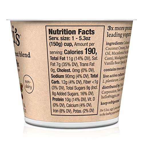 Siggis, High Protein Plant Based Blend Oz, Vanilla Cinnamon, 5.3 Ounce