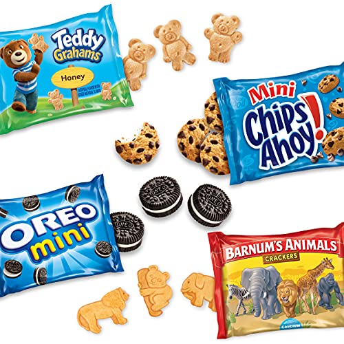 Nabisco Team Favorites Variety Pack, OREO Mini, CHIPS AHOY! Mini, Teddy Grahams Honey & Barnum s Animal Crackers, Christmas Sto