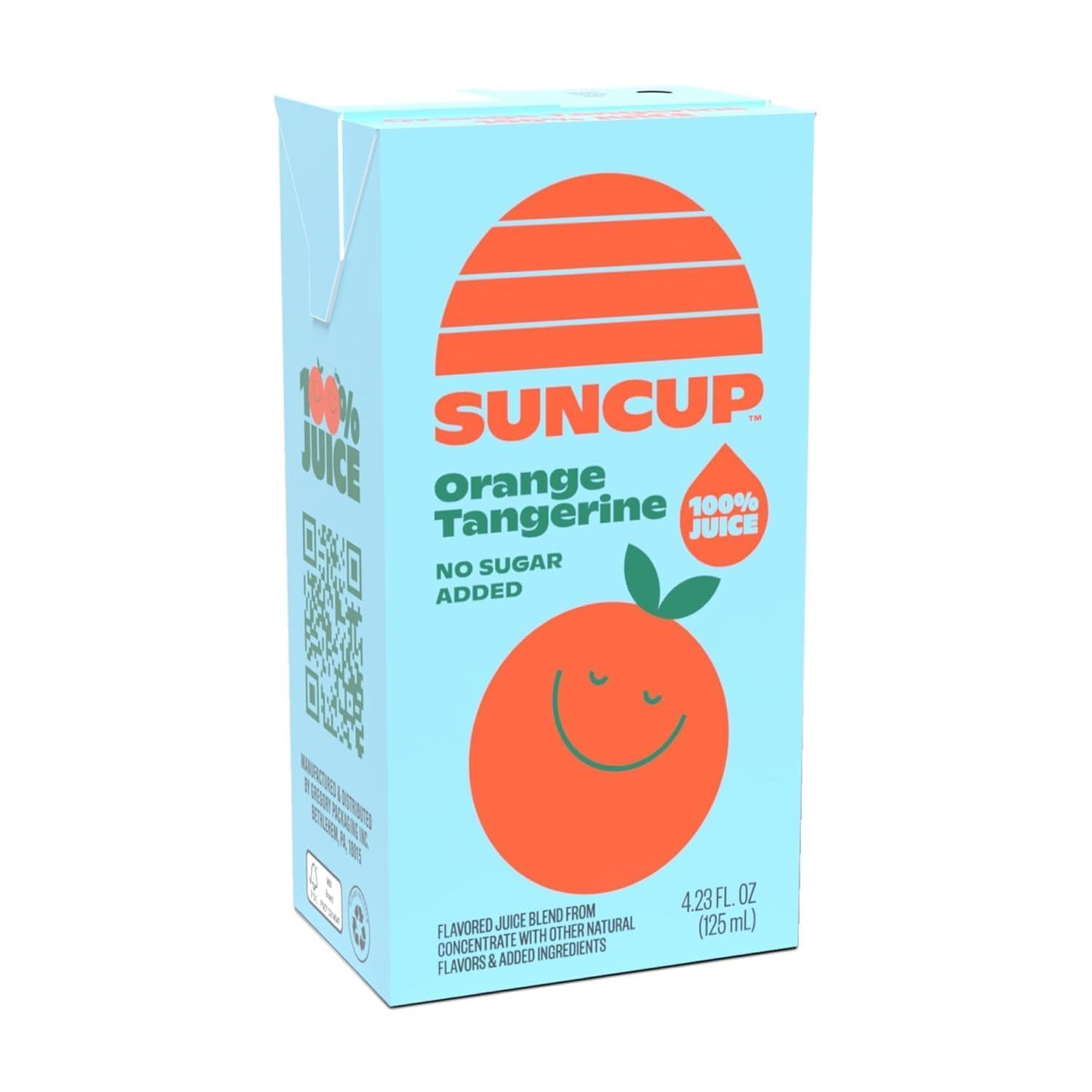 SunCup Juice - Orange Tangerine (40 Pack) 4.23 oz Juice Box with Straw | 100% Orange Tangerine Blend for Kids, Bulk Pack for Sch