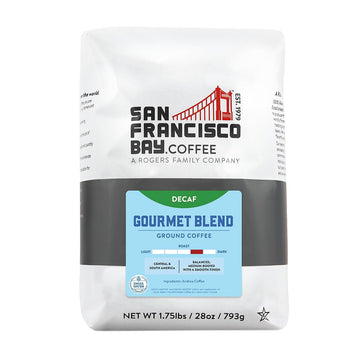 San Francisco Bay Ground Coffee - Decaf Gourmet Blend (28Oz Bag), Medium Roast, Swiss Water Processed