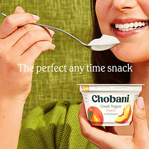 Chobani Non-Fat Greek Yogurt Peach on the Bottom 5.3oz 4-pack