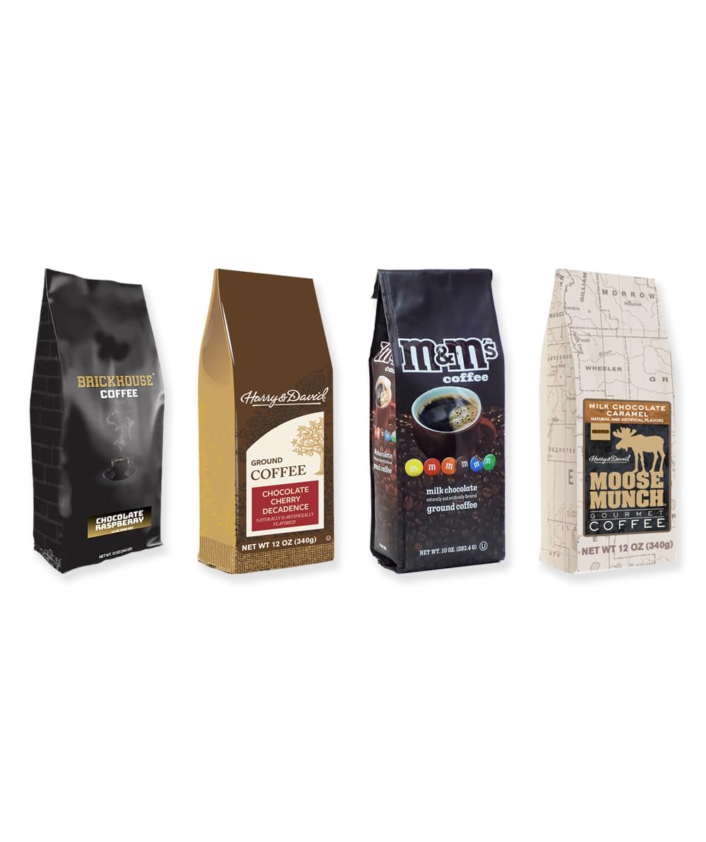 Chocolate Lovers Coffee Bundle Flavored Ground Coffee  4 Bags Medium Roast