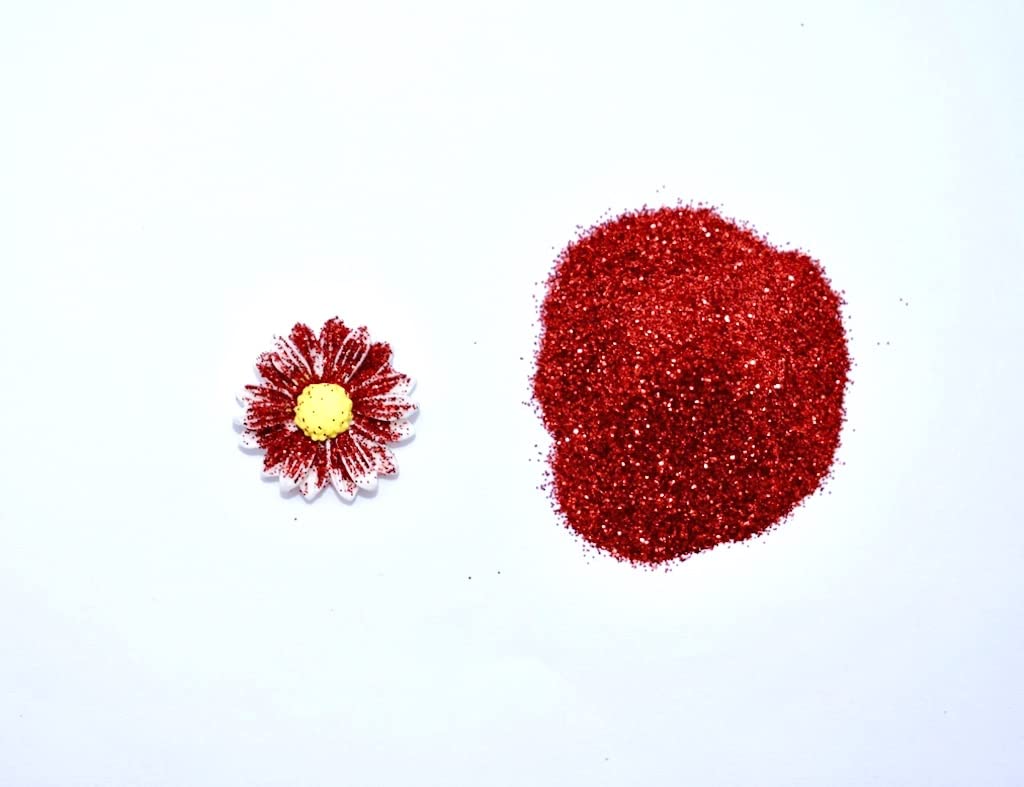 Christmas Holiday Red Cake Glitter Pigment | Shiny Bright Redd Cake Glitter 5G Jar | Decoration Dust For Cake Decorating, Diy, C