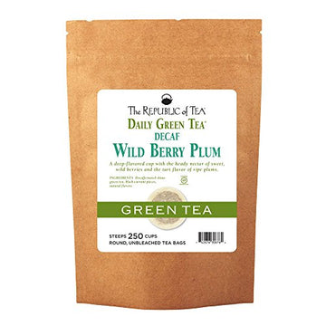 The Republic Of Tea Decaf Wild Berry Plum Green Tea, 250 Tea Bags