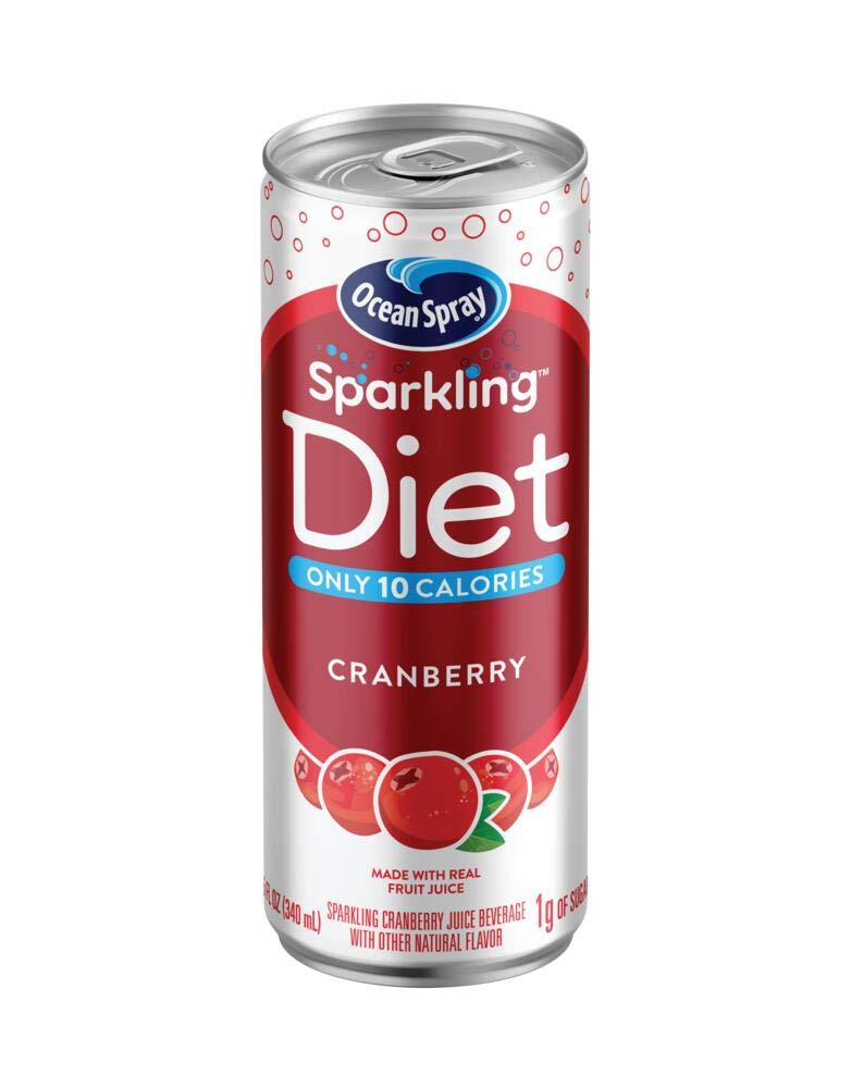 Ocean Spray Sparkling Diet Cranberry Juice Drink, 11.5 Fl Oz, 4 Cans, Pack of 24
