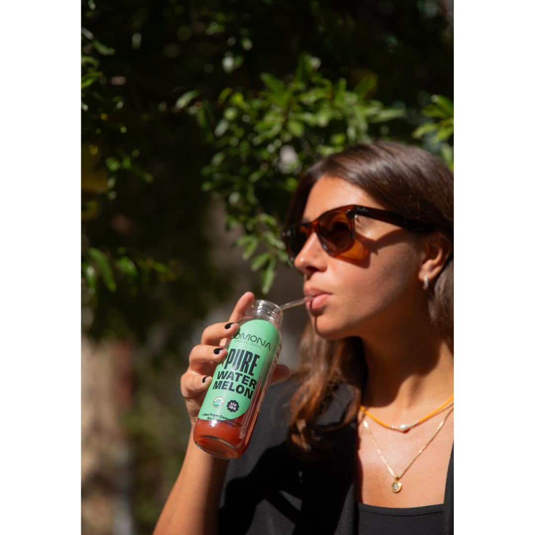 Pomona Organic Juices Pure Watermelon Juice, Cold Pressed Organic Juice, Non-GMO, No Sugar Added, Not from Concentrate, Gluten F