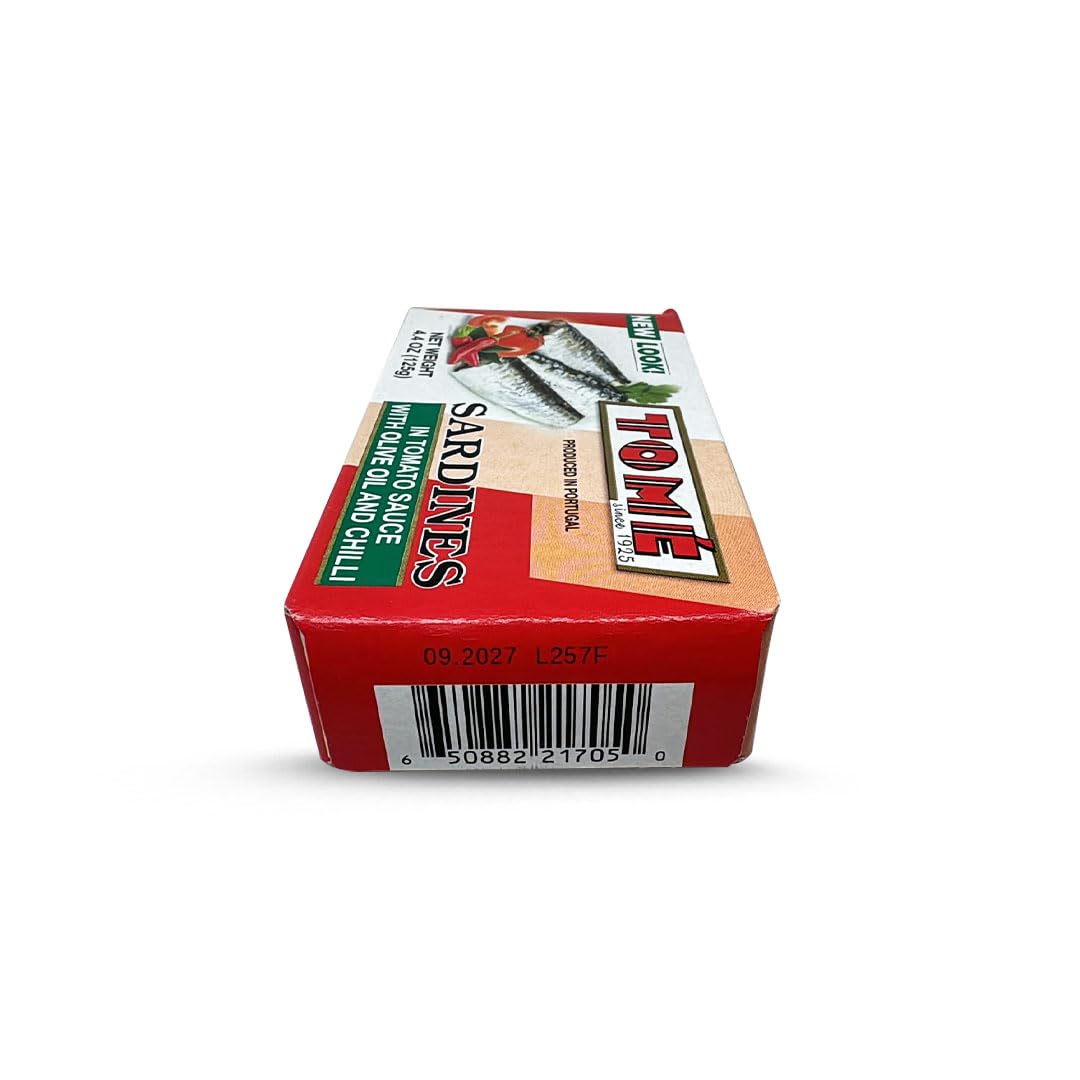 4 Packs Tome Sardines (In Tomato Sauce w/ Olive Oil & Chili) 125g Ea