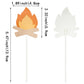 Capiant Fire Truck Cake Topper Set - 10 Pack, Paper Cards & Wooden Sticks, Fire Theme Birthday Party Supplies, Style 2