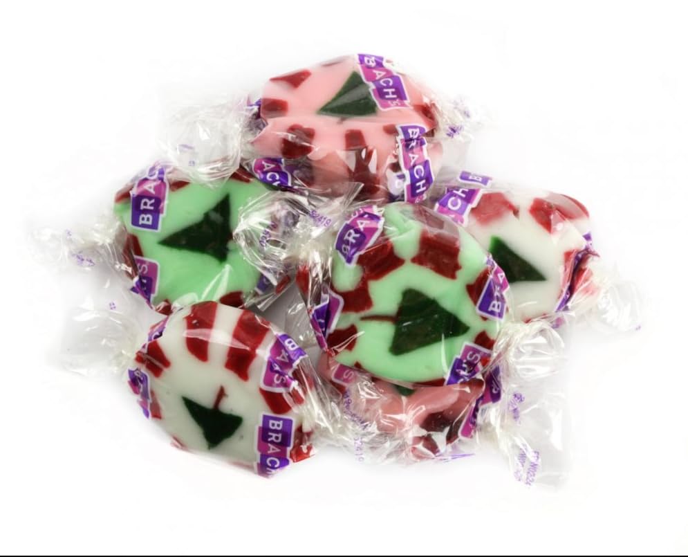 Nougats Mix Candy 30Oz Total - Peppermint, Wintergreen And Cinnamon - Nearly Two Pounds Of Sweet Chewy Christmas Holiday Stockin