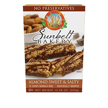 Sunbelt Bakery Almond Sweet & Salty Chewy Granola Bars, 50-1.0 Oz Bars (5 Boxes)
