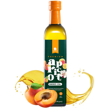 Gourmanity Apricot Seed Oil, Frying Oil with Natural Vitamin E, Apricot Kernel Oil, A Healthier Cooking Oil Alternative, Cholest