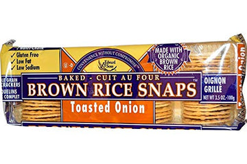 Edward & Sons Organic Onion Brown Rice Snaps ( 12X3.5 Oz)