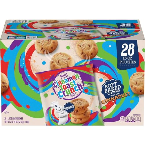 General Mills Pillsbury Soft Baked Cinnamon Toast Crunch Mini Cookies, 1.5 Ounce (28 Pack)