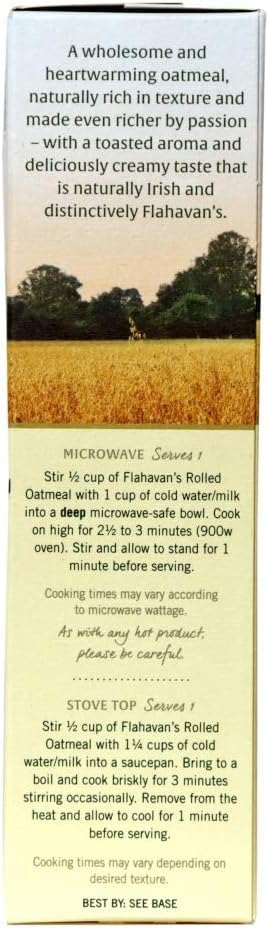 Flahavans Quick 3 Minute, Irish Rolled Oatmeal, 16 Ounce (Pack of 3)