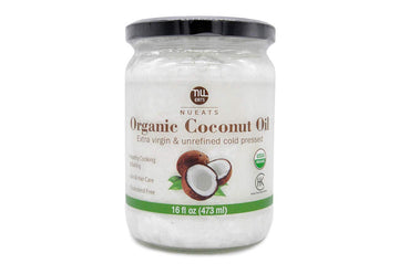 NuEats, Organic coconut oil, 16oz, Extra virgin & unrefined cold pressed/USDA Organic, Kosher, Keto, Vegan, Paleo, Non-GMO