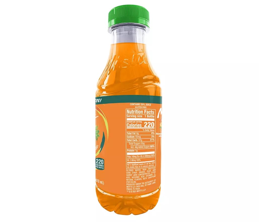 Orange Juice 16 Fl Oz (12 Pack, Orange Carrot)