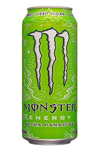 Monster Energy Ultra Zero Sugar Energy Drinks, 16 Fl Oz, Pack of 6, Ultra Paradise Flavor