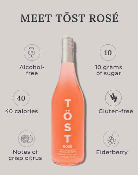 TÖST All-Natural Sparkling Beverage,    Free, 25.4 Fl Oz, Combo Pack of 6
