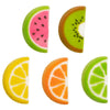 Fruit Slice Shapes - Lemon, Lime, Orange, Watermelon and Kiwi Edible Sugar Cake Toppers, 12 Count