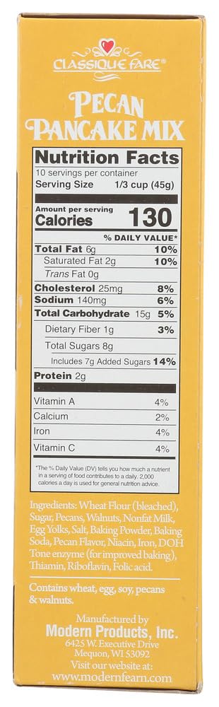Classique Fare Mix Pancake Pecan - 16 Oz (Pack Of 3)