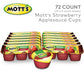 Mott s Strawberry Applesauce, 4 Oz Cups, 72 Count (12 Packs Of 6), No Artificial Flavors, Good Source Of Vitamin C, Nutritious