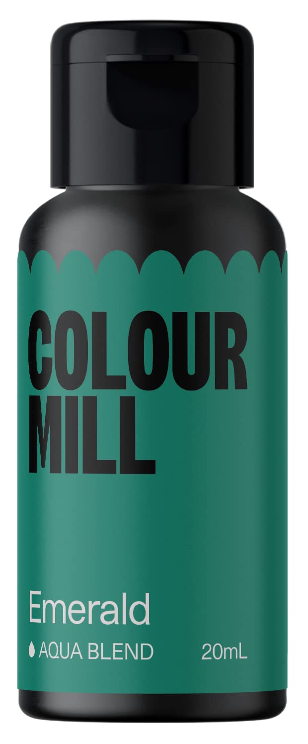 Colour Mill Aqua Blend Food Coloring, 20ml, Emerald, Water-Based, CMA20EMD