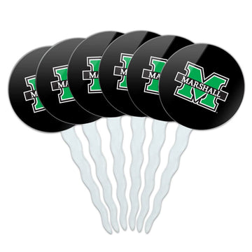 Marshall Secondary Logo Cupcake Picks Toppers Decoration Set of 6